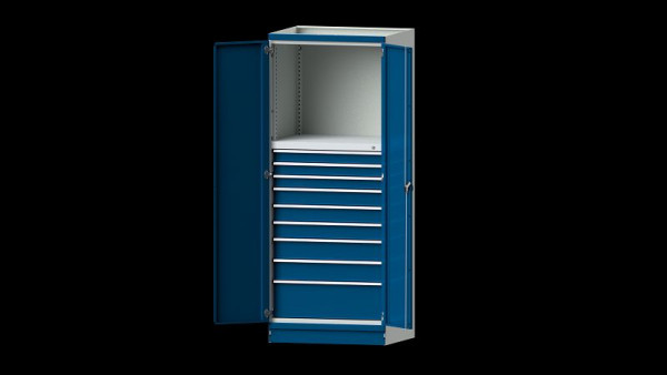 ANKE Werkbänke Basisschrank modulares Schranksystem, Modell 4006, 865 x 720 x 2200 mm, RAL 7035/5010, 631.135