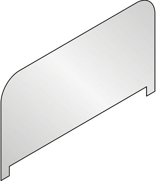 C+P steckbare Aktenstütze, H185xB340xT0 mm, Lichtgrau, 148436-701 S10003