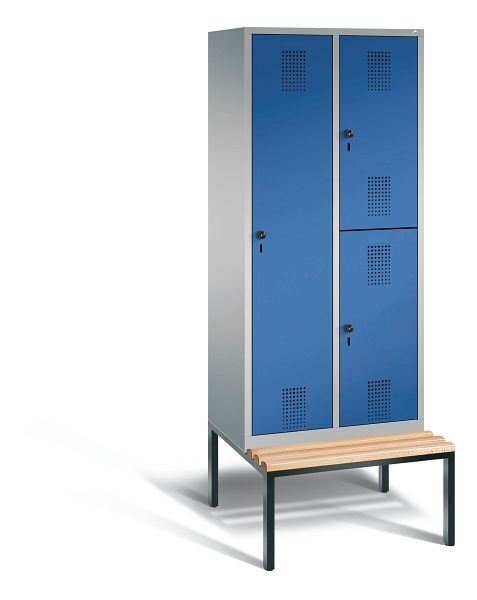 C+P Kombi-Spind Evolo, H2090xB810xT815mm, Farbe: Weißaluminium / Enzianblau, 48650-22 S10023