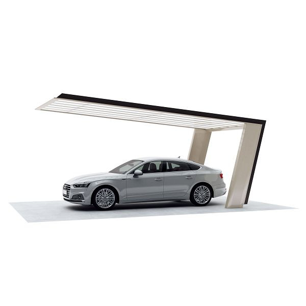 Ximax Aluminium Carport My-Port 7 Typ 3251 Typ 60 Standard Edelstahl-Look/Schwarz, 75006