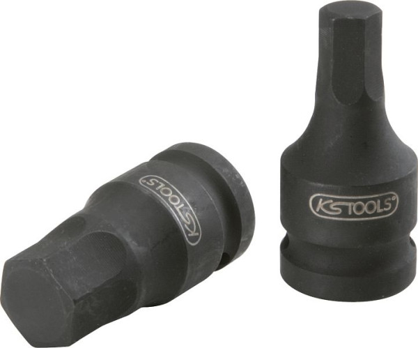 KS Tools 3/8" Kraft-Bit-Stecknuss für Innensechskant-Schrauben, kurz, 12 mm, 515.1592