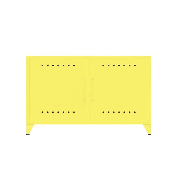 Bisley Fern Sideboard, inkl. 1 festen Fachboden, Kabeldurchlass und Klett-Halter, 641 zinkgelb, FERCAB641