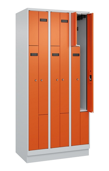 C+P Z-Spind Evolo PLUS, Sockel, 6 Fächer, 1950x900x500mm, 7035/2004, Zylinderschloss, 049023-306 S10030