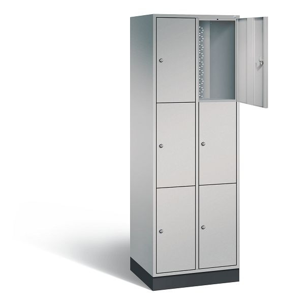 C+P Schließfachschrank Intro, H1950xB620xT490mm, Farbe: Weißaluminium, 8370-201 S10090