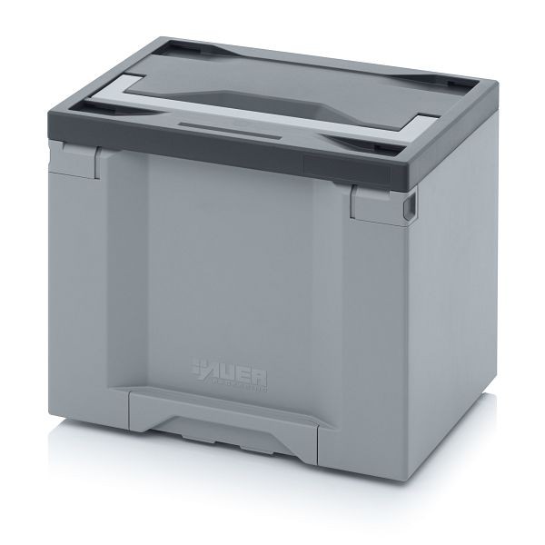 Auer Toolboxen Pro, 40 x 30 x 34 cm, Box hellgrau, Deckel dunkelgrau, TB 4333 F5