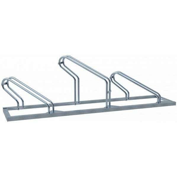Schake 3er Fahrradständer, feuerverzinkt, 45° Links, Radabstand 400mm, einseitig, 420_30-45L
