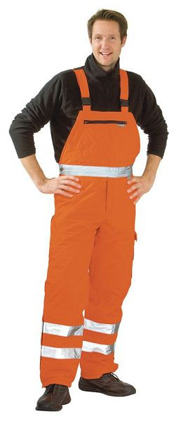 Planam Warnschutz Winterlatzhose, uni orange, Größe XL, 2063056