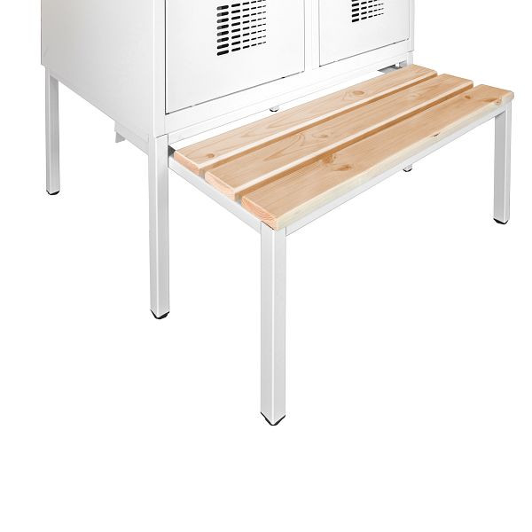 Rotstahl ausziehbare Unterbank, 60cm, BASIC, Kunststoffleisten, 1371-000000-0602527