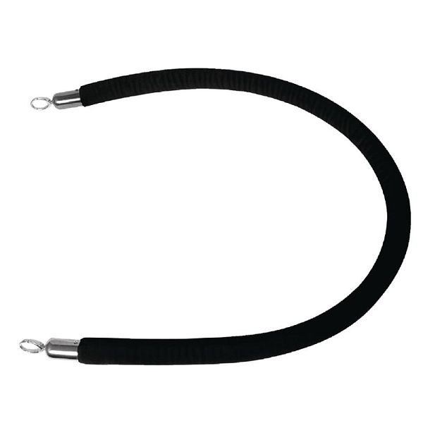 Bolero Absperrkordel 2,5m schwarz, Zinklegierungsenden, GG725