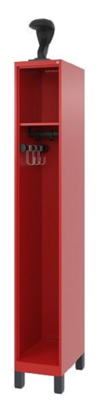 C+P Feuerwehrspind Evolo, Modell EXPERT, 1 Abteil, H1950B300T500 mm, Feuerrot, Füße, 0491015-10 S10008