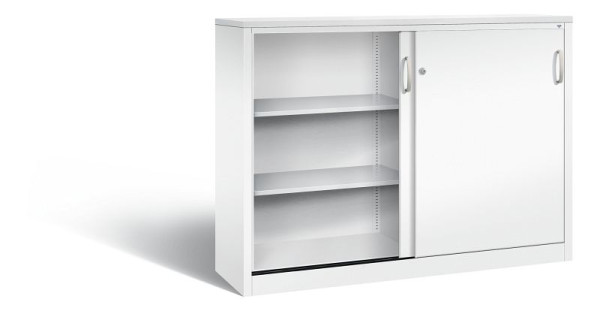 C+P Sideboard mit Schiebetüren Acurado, H1200xB1600xT400mm, Farbe: Verkehrsweiß, Bügelgriff, 3 OH, 2147-1200 S10322
