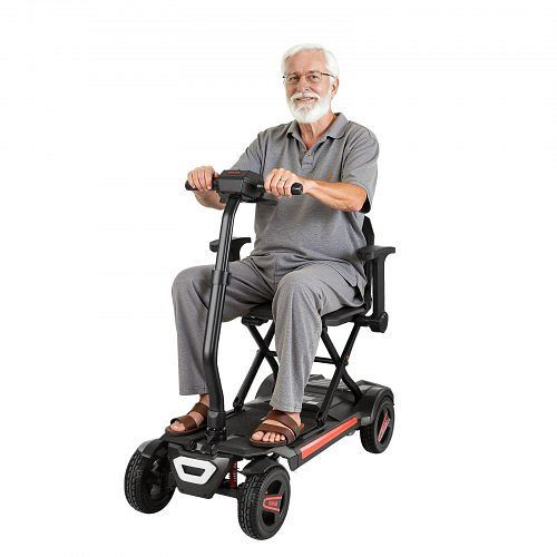 VEVOR 4-Rad-Elektromobil klappbar, E-Scooter für Erwachsene & Senioren, 15 km Reichweite, All-Terrain, 120 kg Tragkraft, YTZDZXCSDZD4TQ065001V2