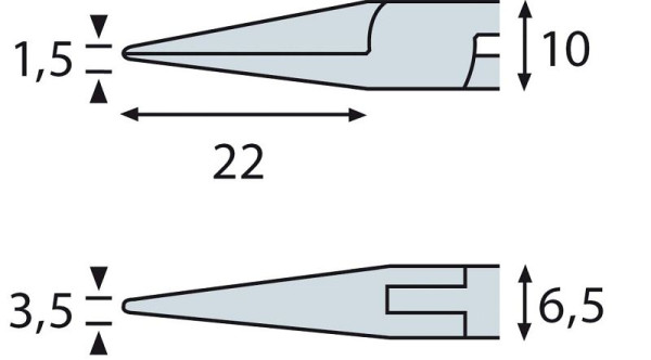 ELORA Elektronik Flachzange ESD mit glatter Greiffläche, 4710-OH E 2K, 4710050001000