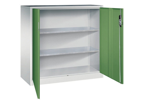 C+P Flügeltürenschrank Acurado, H1200xB1200xT500mm, 7035/6011, 8531-000 S10216