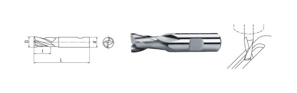 ELMAG HSS Co8-Langlochfräser DIN 327, Ø 24,0 mm (kurz), 72832