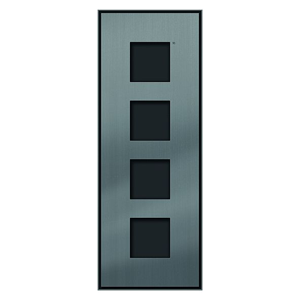 TCS Inputzmontageset aus Frontplatte flächenbündig und UP-Kasten für Serie AMI, für 4 AMI-Module, 1-spaltig, ZAU2051-0030