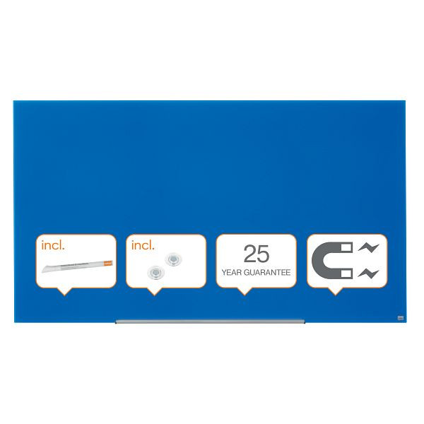 Nobo Impression Pro Whiteboard Glas Widescreen 85", Farbe: Blau, 1905190