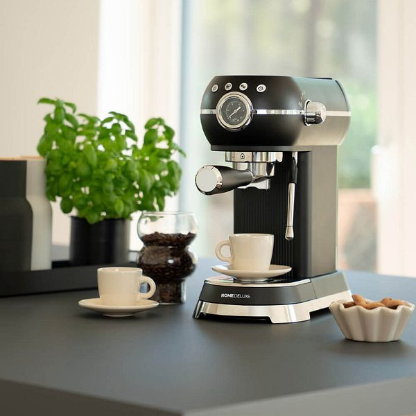 HOME DELUXE Espresso Siebträgermaschine EXQUISITE - Matt Schwarz, 71827