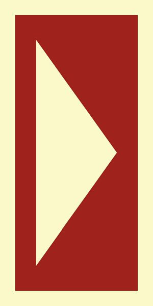 Moedel Richtungsangabe für Brandschutzeinrichtungen, Folie, nachleuchtend, 74x148mm, 104451