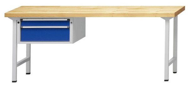 ANKE Werkbänke Kombiwerkbank, Modell 521 V, 2000 x 700 x 890 mm, RAL 7035/5010, BMP 40 mm, 410.601