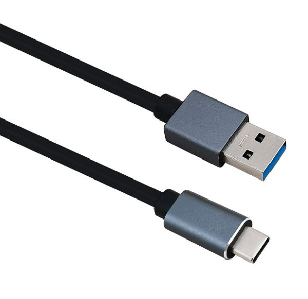 Helos Anschlusskabel, USB 3.1 A Stecker/ USB Type-C™ Stecker, PREMIUM, 2,0m, schwarz, 288361