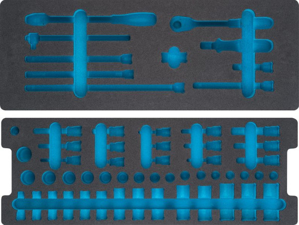 Hazet 2-Komponenten Weichschaum-Einlage, 2-Komponenten Weichschaum-Einlage leer für 888 ZN Abmessungen / Länge: 570 mm x 220 mm, 163-401L