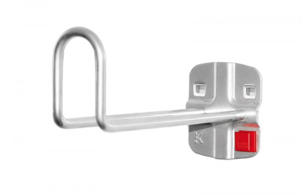 Kappes RasterPlan/ABAX Kabelhalter Hakenende 50 mm hoch alufarben, L 150 mm, 3340.00.8101