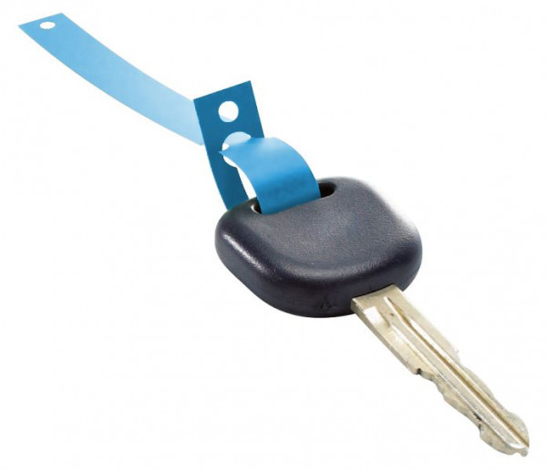 Eichner Schlüsselanhänger aus HDPE Folie, Blau, VE: 1000 Stück, 9219-00105-N