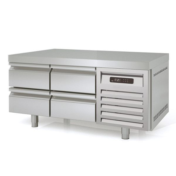 Vaiotec TOPLINE Unterbaukühltisch 700 / 2-fach GN 1/1 mit 4 Schubladen Breite: 1345 mm, 11576