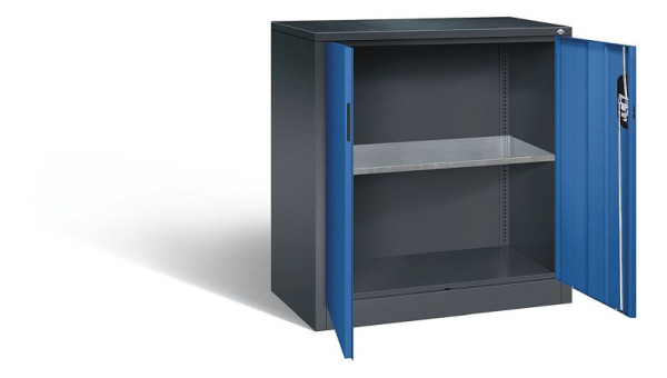 C+P Werkzeugschrank Acurado, H1000xB930xT500mm, Farbe: Schwarzgrau / Enzianblau, Muldengriff, 8821-000 S10279