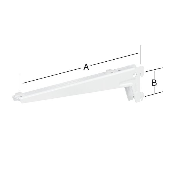 Vormann Winkel-Träger 480 x 50 mm, weiß, VE: 10 Paar, 062504480W