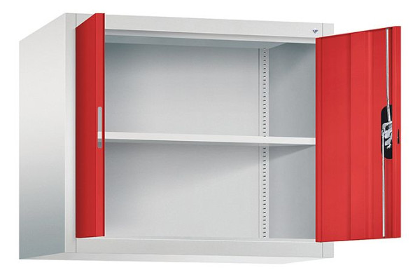 C+P Aufsatzschrank Acurado, H790xB930xT500mm, Farbe: Lichtgrau / feuerrot, Muldengriff, 9285-000 S10202