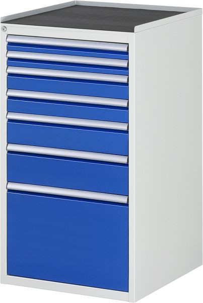 RAU Schubladenschrank Serie 7000, B580xT650xH1035mm, Schubladen: 2xH60, 2xH90, 1xH120, 1xH150, 1xH360mm, Metallauflage, 03-L7.9A-MT.11