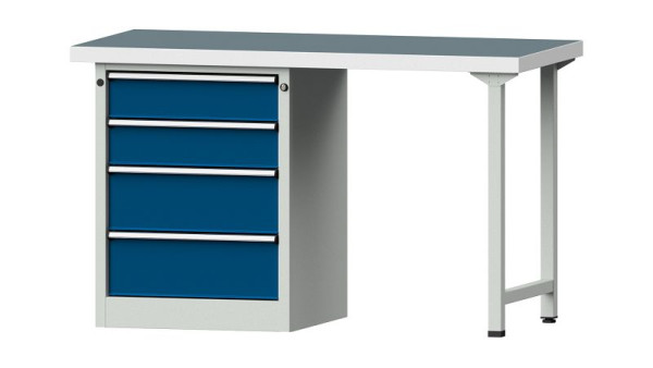 ANKE Werkbänke Kombiwerkbank, Modell 816 V, 1500 x 700 x 900 mm, RAL 7035/5010, UBP 50 mm, 415.011