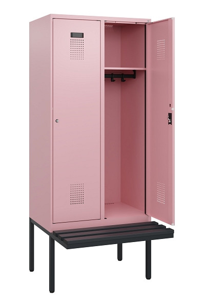 C+P Spind Evolo PLUS, 2 Abteile, 1950x800x815mm, 3015/3015, Zylinderschloss, Material Sitzfläche Kunststoff, 0490405-22 S10105