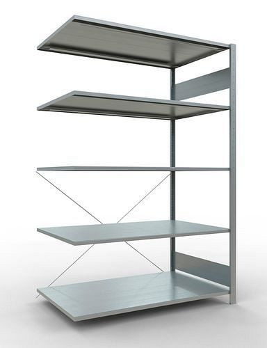 Schulte Fachbodenregal, Anbaufeld, 5 Lagerebenen, Kreuzstrebe, Fachlast 150 kg, 1306 x 836 x 2000 mm, 278724