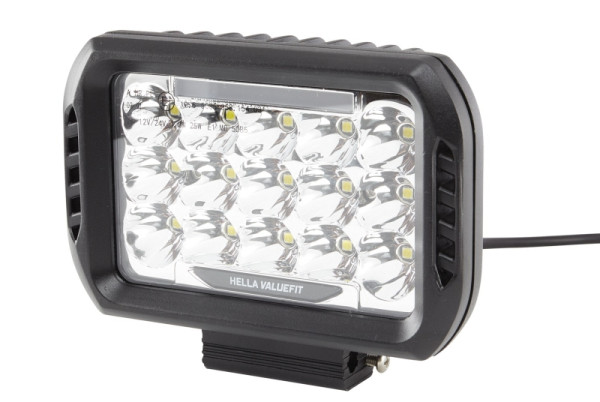 HELLA VALUEFIT LED-Fernscheinwerfer, Valuefit 450, 12/24V, rechteckig, Referenz: 12.5, Anbau, ECE-R112/ECE-R10/E9 16538/ECE-R7/E1 5085, 1FE 358 154-031