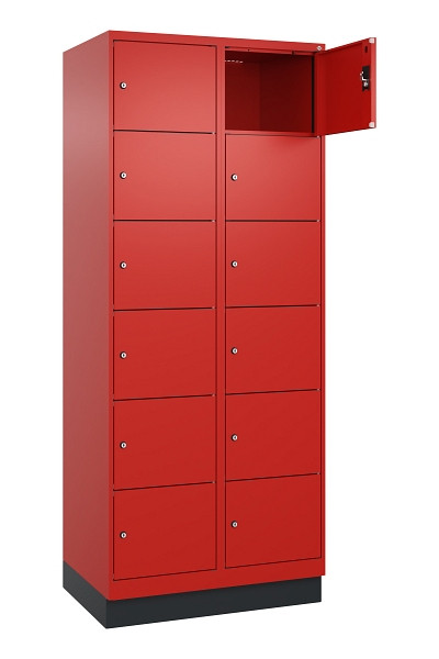 C+P Schließfachschrank Evolo PLUS, mit Sockel, 12 Fächer, 1950x800x500mm, 3020/3, 049020-226 S10025