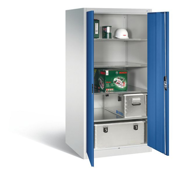 C+P Werkzeugschrank Acurado, H1950xB930xT800mm, Farbe: Lichtgrau / Enzianblau, Muldengriff, 8924-00 S10167