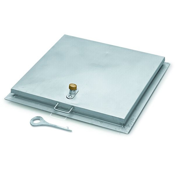 ZARGES Brunnenabdeckung, eckig, Stahl feuerverzinkt, 625 x 625 mm, 47140