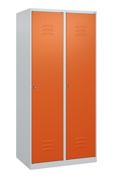 C+P Umkleidespind Classic PLUS, 2 Abteile, 1700x800x500mm, 7035/2004, Zylinderschlösser, 0800007-22 S10028