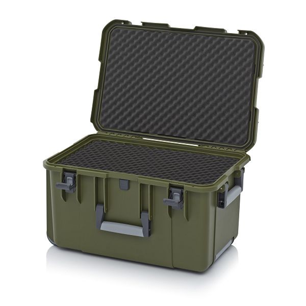 Auer Schutzkoffer Pro Trolley, Olivgrün, ohne Schloss, Noppenschaumpolster, CP 6433 B6-6003