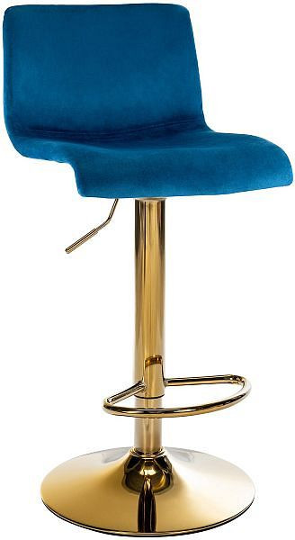 CLP Barhocker Hoover Samt G, blau, 327051, 4255716370824