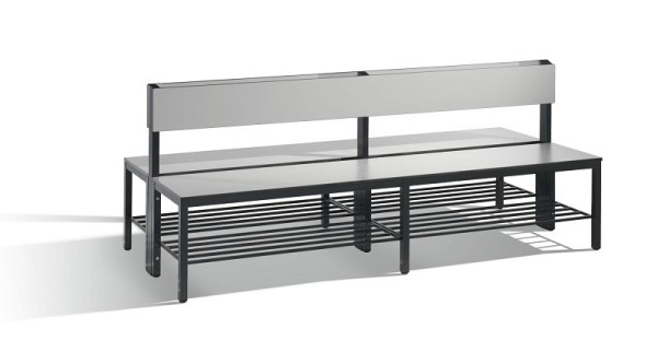 C+P Doppelseitige Sitzbank mit Rückenlehne, Basic Plus, H796xB1960xT760mm, 8062-410 S10001