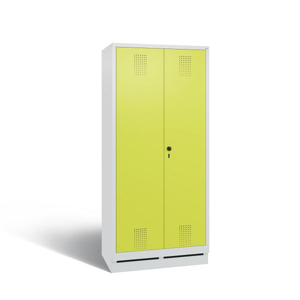 C+P Spind Evolo, 2 Abteile, H1800xB810xT500 mm, Grau/Viridingrün, 48022-22 S10082