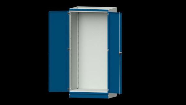 ANKE Werkbänke Basisschrank modulares Schranksystem, Modell 100, 1015 x 720 x 2200 mm, Leergehäuse mit Türen, RAL 7035/5010, 631.201