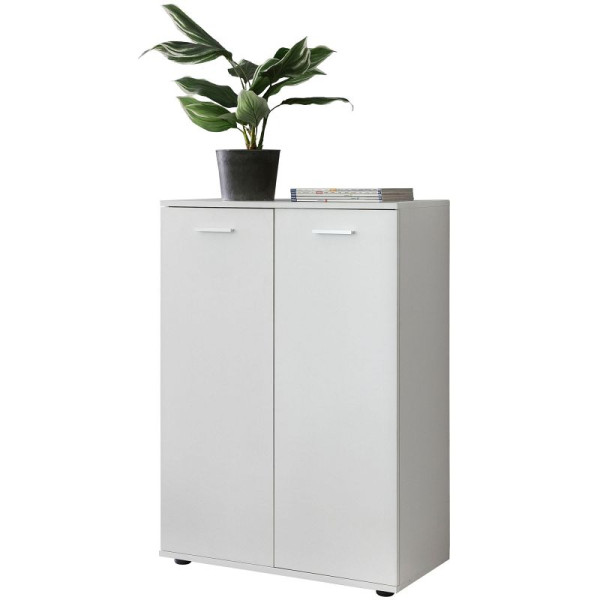 Wohnling Kommode SVENJA mit 2 Türen 71x104x35cm, Holz Weiß, WL5.291