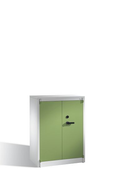 C+P Feuerschutzschrank Certos, H1226xB930xT500mm, Farbe: Lichtgrau / Resedagrün, Klinkengriff, 3 OH, 1171-00 S10120