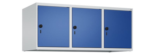 C+P Schrankaufsatz Classic PLUS, Aufsatzschrank, 7035/5010, Drehriegel, 500x1200x500mm, 3 Abteile, 080090-32 S10003