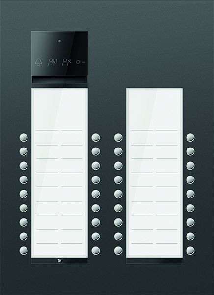 TCS Türkontrollsystem PES PRO Audio Außenstation 36T 4 Spalten UP RAL7016 anthrazitgrau, ASU600436-0017